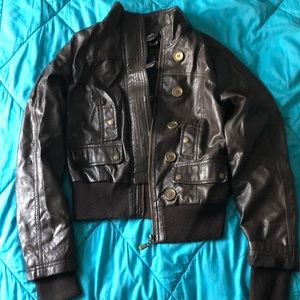 P leather jacket